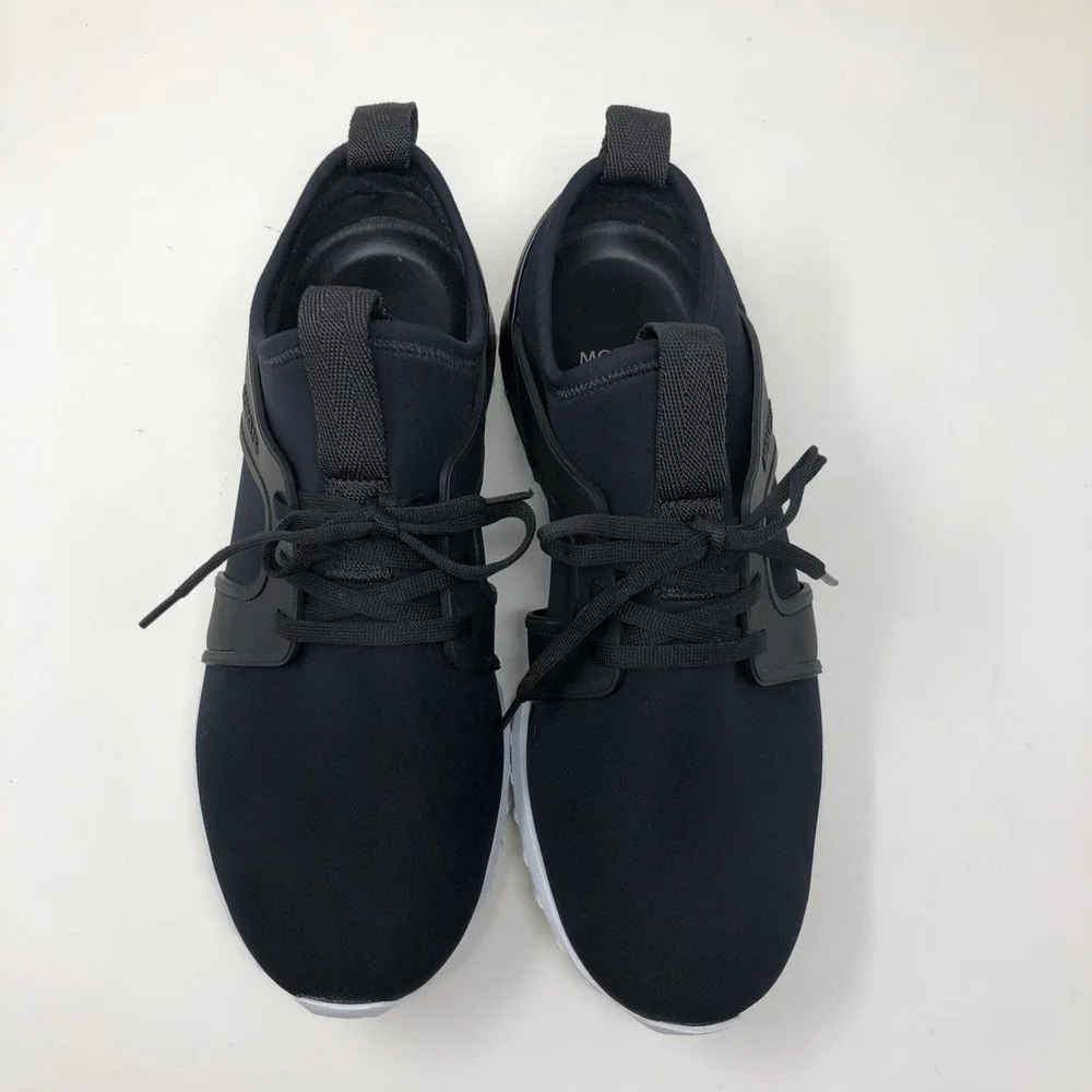 Moncler Emilien Rubber Leather Trim Neoprene Sneakers‎ Mens 41 US 8 Black
